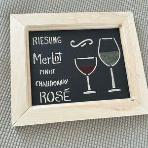 Wooden Framed Canvas Wine Art, homemade by Loop & Ladder